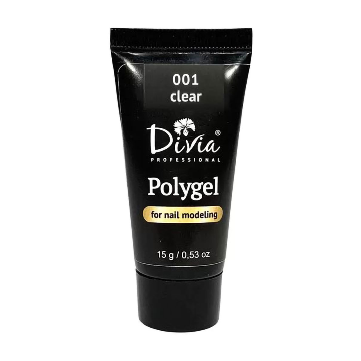 Полігель для нарощування нігтів Divia Polygel 001, 15 г